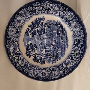 Liberty Blue Bread and Butter Plate "Monticello" Made in England